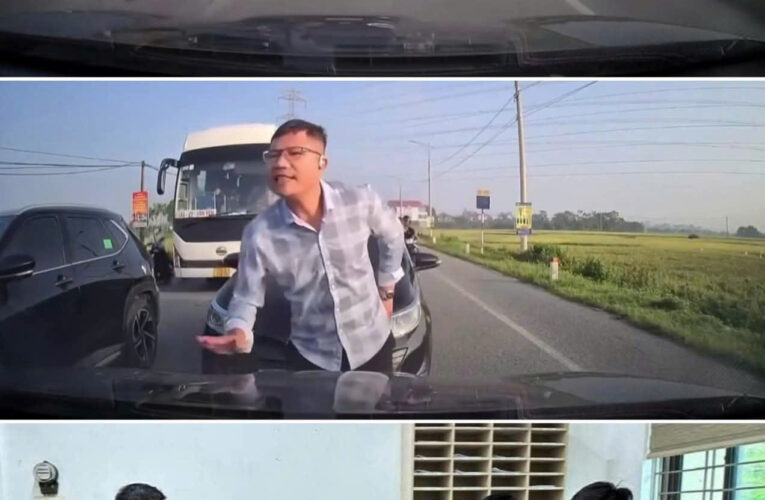 [VIDEO] Camera tài xế Lái xe lấn làn để vượt nhưng bị xe ngược chiều ngăn lại, 2 anh thi nhau độ lì