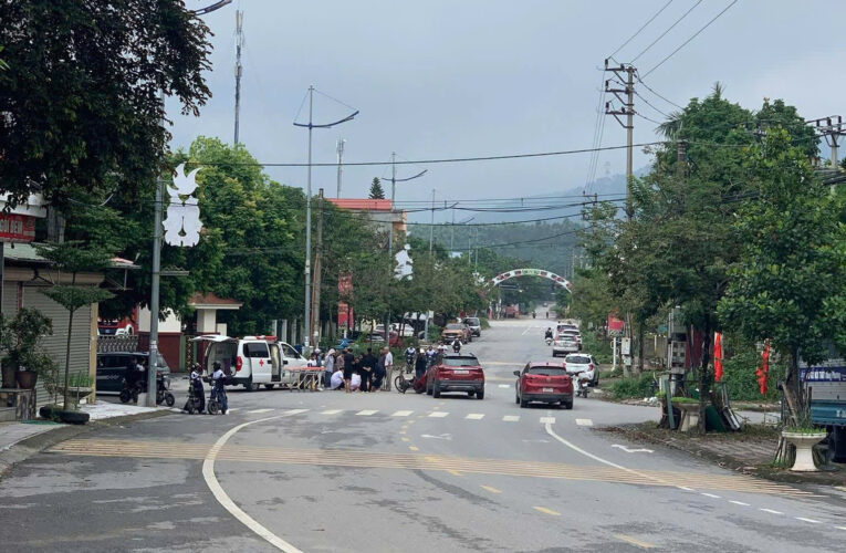 TNGT cổng công an huyện Tam Đảo cũ – video