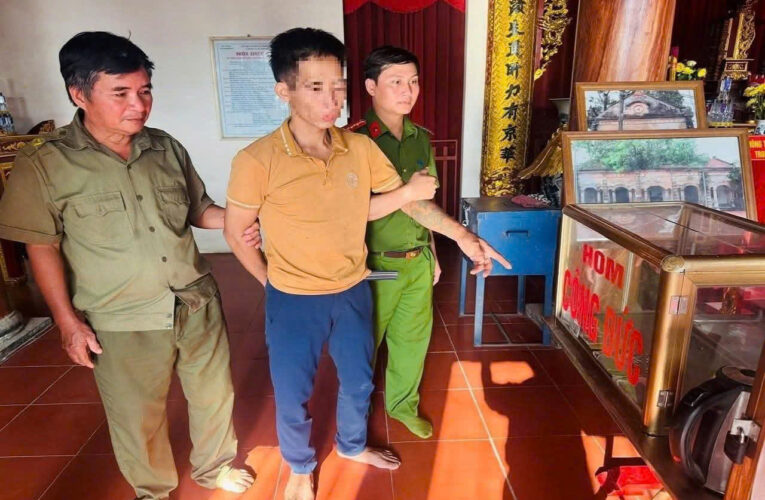 Bắt đối tượng trộm tiền công đức tại đình Đồng Tâm