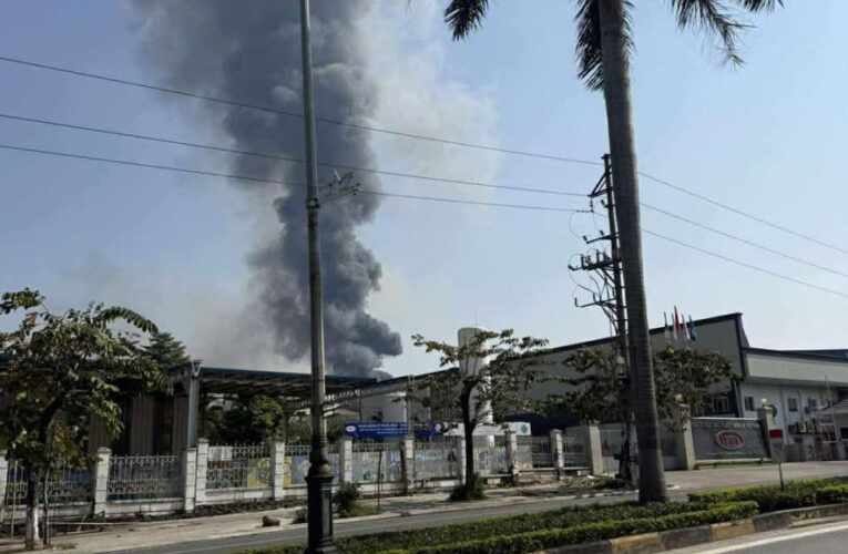 Cháy lớn tại KCN Khai Quang – Vĩnh Phúc cũ